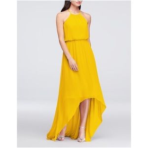 Bridesmaid Prom High-Low Chiffon Halter Dress